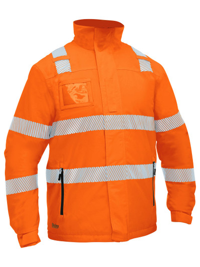 Men's Taped Hi Vis Heated Jacket with Hood