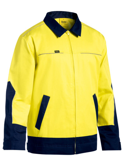Men's Hi Vis Drill Jacket with Liquid Repellent Finish