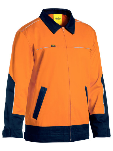 Men's Hi Vis Drill Jacket with Liquid Repellent Finish