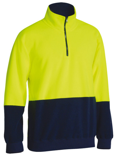 Men's Hi Vis Polar fleece Zip Pullover 