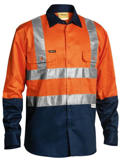 Men's Taped Hi Vis Drill Shirt
