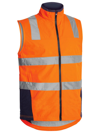 Men's Taped Hi Vis Soft Shell Vest