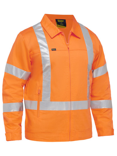 Men's X Taped Hi Vis Drill Jacket With Liquid Repellent Finish