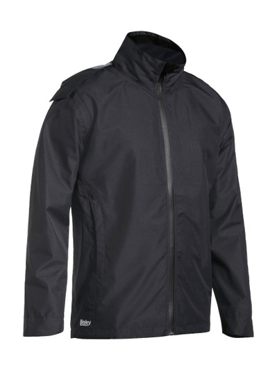 Men's Lightweight Ripstop Rain Jacket with Concealed Hood