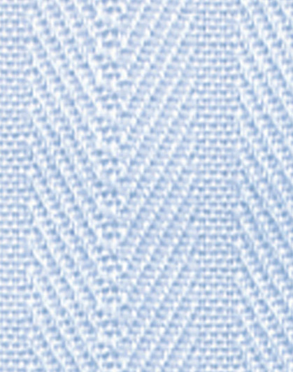 A close-up of a light blue fabric featuring a self-stripe pattern with a textured, woven appearance.