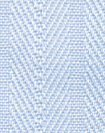 A textured fabric featuring a light blue herringbone pattern, suitable for a women's long sleeve shirt.