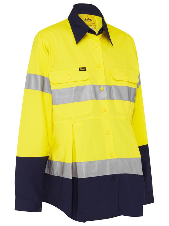 Women's Women's Taped Hi Vis Maternity Drill Shirt