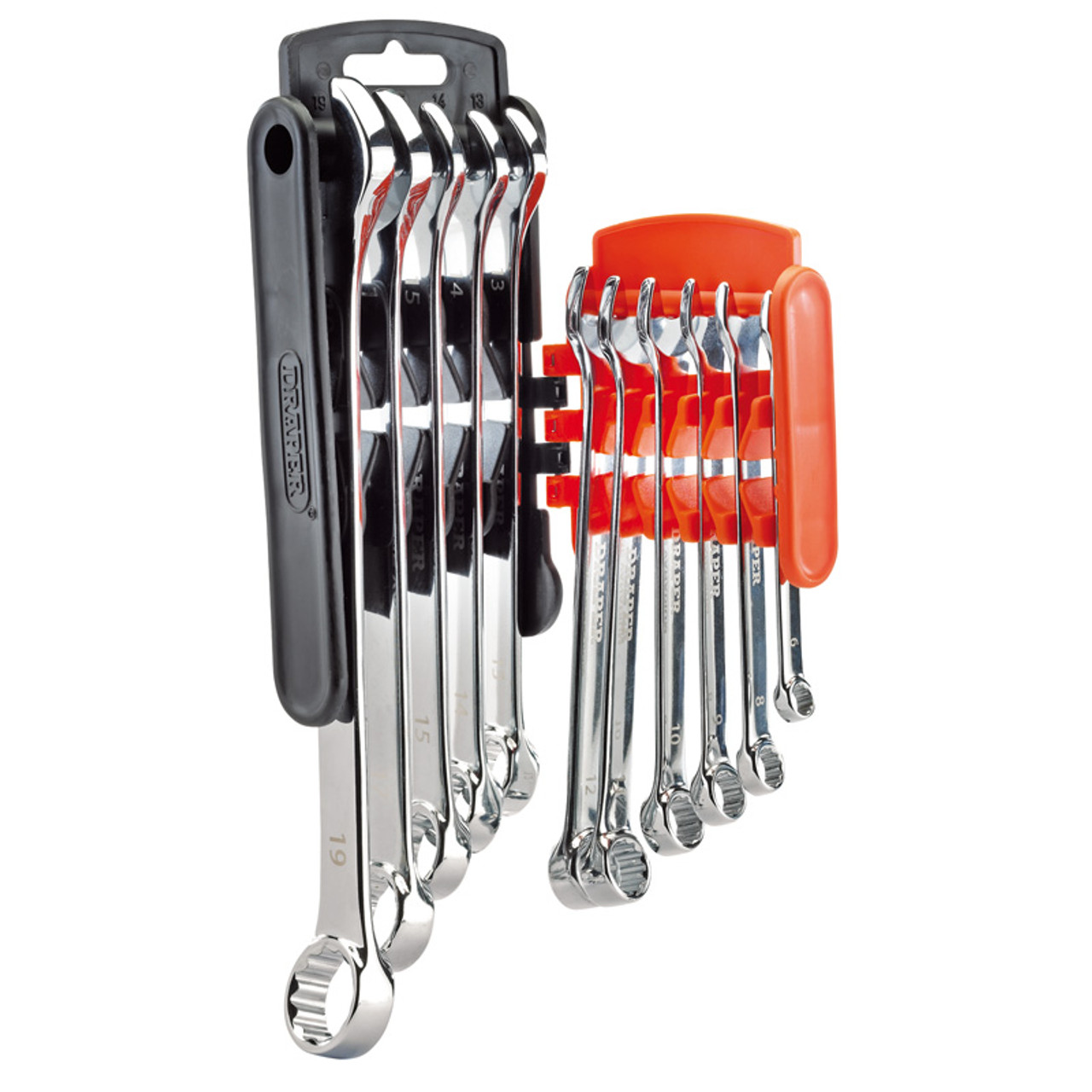 Metric combination shop wrench set