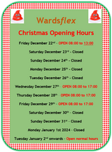 Christmas Opening Hours 2023