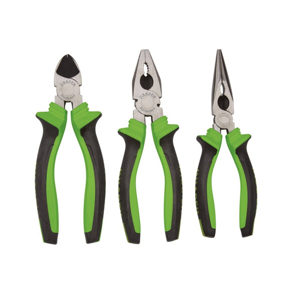 3 Piece Pliers Set With Soft Grip Handles