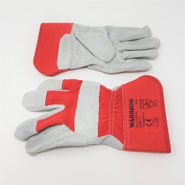 Chrome Leather Red Rigger Gloves