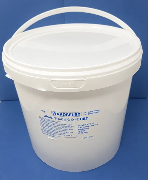 5kg Tub of Red drain dye Powder