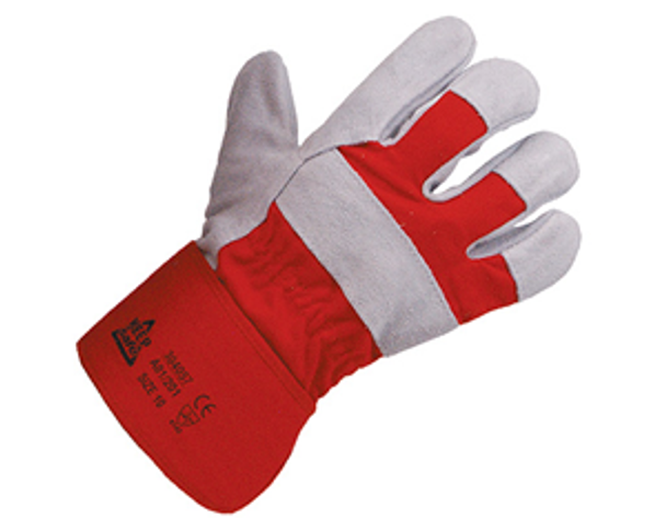 Chrome Leather Red Rigger Gloves (pair)