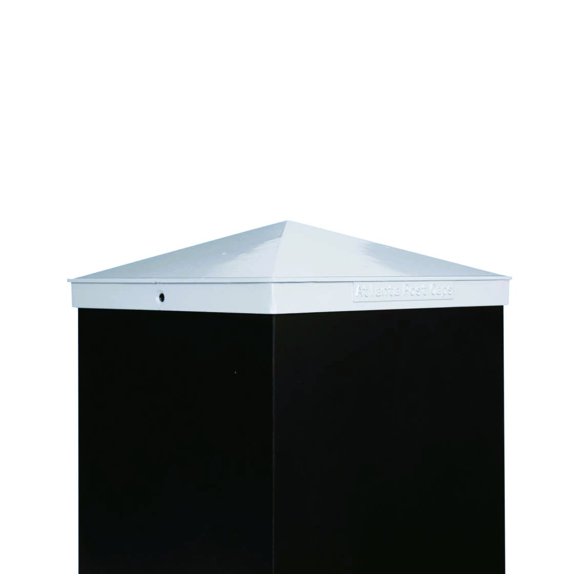 8x8 Post Cap │ White Pyramid Metal Post Cap