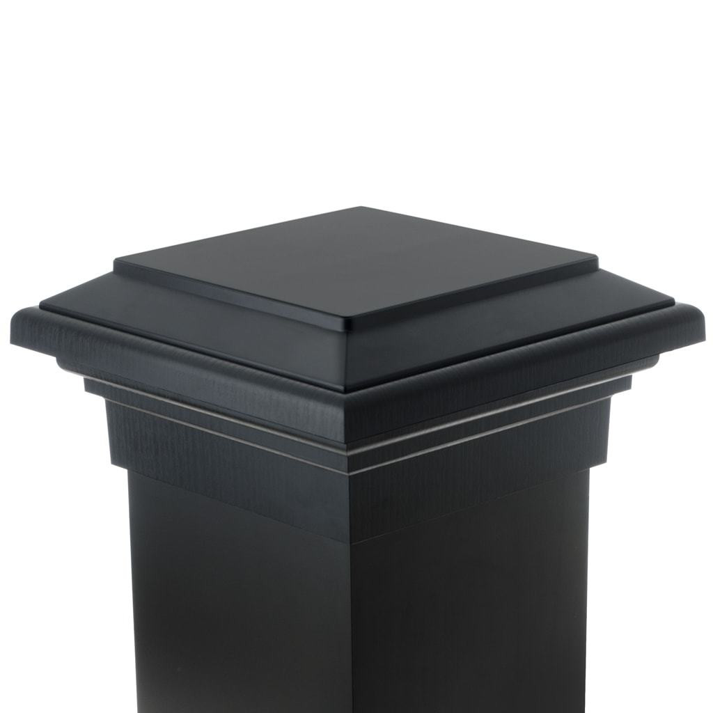 8x8 Post Cap Black Flat Newell Top Fence Post Cap