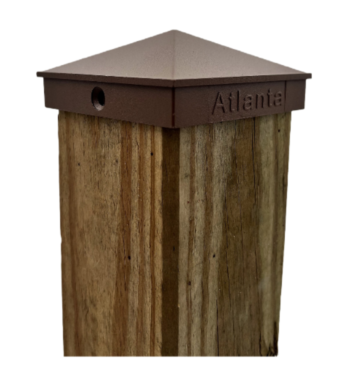 4x4 Post Cap Brown Metal Fence Post Cap