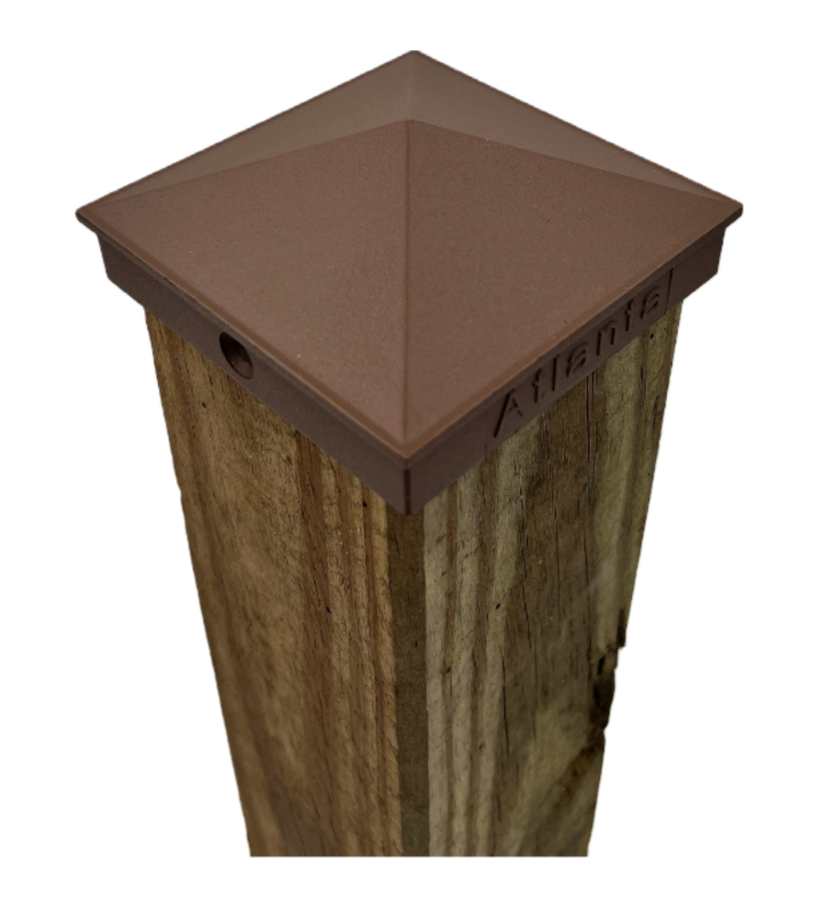 4x4 Post Cap Brown Metal Fence Post Cap