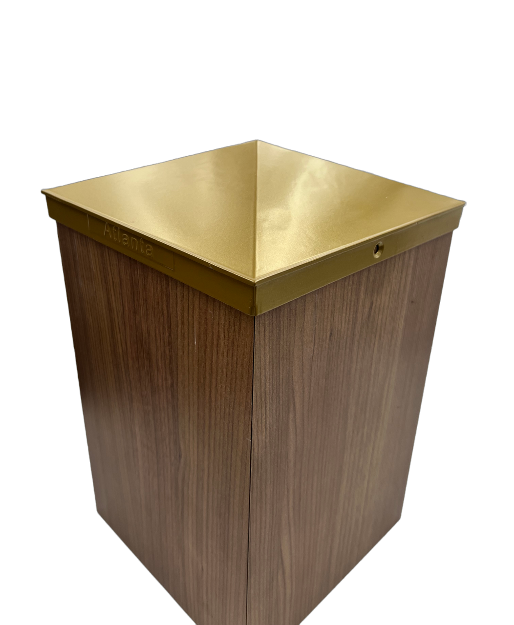 8x8 Post Cap Lustrous Gold Metal Atlanta Post Caps