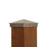 Three and one half inch by three and one half inch Plain Aluminum Post Cap