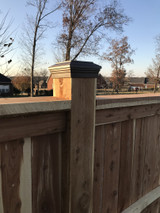 4x4 Post Caps │Brown Flat Top