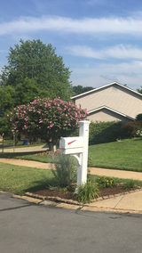 Six by six White Pyramid Post Cap for wooden posts.  