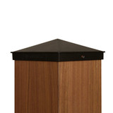 Six by six Powder Coated Black Aluminum Post Cap.