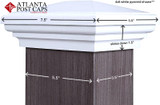 specifications for Atlanta Post Caps 4x6 pyramid post caps