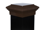 Eight by eight Brown Flat Top Deck Post Cap for wooden posts.