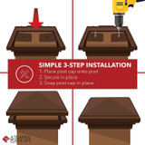 our patented 3 step installation