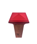 4x4 Post Cap │ Real Estate Red Pyramid Top