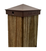 4x4 Post Cap | Brown Metal Post Cap
