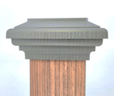 3.5"x3.5" nominal gray post cap 4x4 flat top in grey