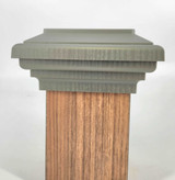 4x4 Post Caps │Pewter Grey Flat Top