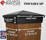 6x6 Black Slim Profile Post Cap