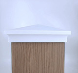 6x6 white slim profile for 6x6 treated lumber measuring 5.5"x5.5" up to 5.75"x5.75"