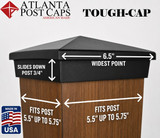 specifications for the 6x6 slim profile tough cap