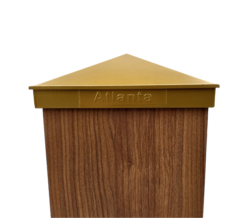 6x6 Post Cap | Bright Gold
