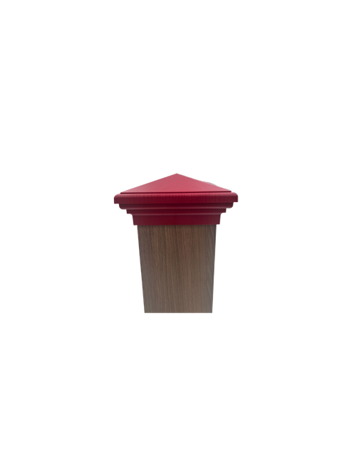 6x6 Post Cap │ Real Estate Red Pyramid Top