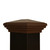 Four by Six Mocha Brown Pyramid Post Cap. Fits three and one half inch by five and one half inch posts. Four by Six Mocha Brown Pyramid Post Cap. Fits three and one half inch by five and one half inch posts.