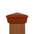 Four by four Cedar Color Pyramid Post Cap for wooden posts.   Four by four Cedar Color Pyramid Post Cap for wooden posts.