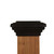 Four by four Black Flat Top Post Cap for wooden posts.   Four by four Black Flat Top Post Cap for wooden posts.