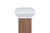 Four by four nominal White Flat Top Post Cap for wooden posts.   Four by four nominal White Flat Top Post Cap for wooden posts.