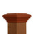 Four by four Cedar Color Flat Top Post Cap for wooden posts.  