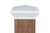 Six by six White Pyramid Post Cap for wooden posts.
