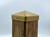 Side View of a 4x4 Gold Post Cap on a 3.5" wood post. Side View of a 4x4 Gold Post Cap on a 3.5" wood post.