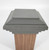 top view of 4x4 Grey post cap for standard 4x4 post measuring 3.5"x3.5" up to 3.75"x3.75"