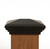 Four by Six Black Pyramid Post Cap. Fits three and one half inch by five and one half inch posts.