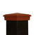 Four by four Cedar Color Slim Profile Pyramid Post Cap. Actual Measurements fit three and one half inch post. Four by four Cedar Color Slim Profile Pyramid Post Cap. Actual Measurements fit three and one half inch post.
