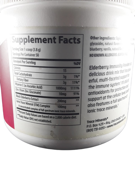 Elderberry Immunity Powder, 6.7 oz. -Polvo de Inmunidad de Saúco, 6.7 oz.