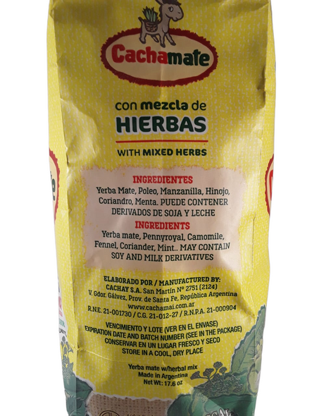 Yerba Mate Tea, with Mixed Herbs, 17.6 oz -Té Yerba Mate, con Mezcla de Hierbas, 17.6 oz Yerba Mate Tea, with Mixed Herbs, 17.6 oz -Té Yerba Mate, con Mezcla de Hierbas, 17.6 oz